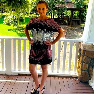 Aidan by Aidan Mattox Womens Sequin ombré Dress 8